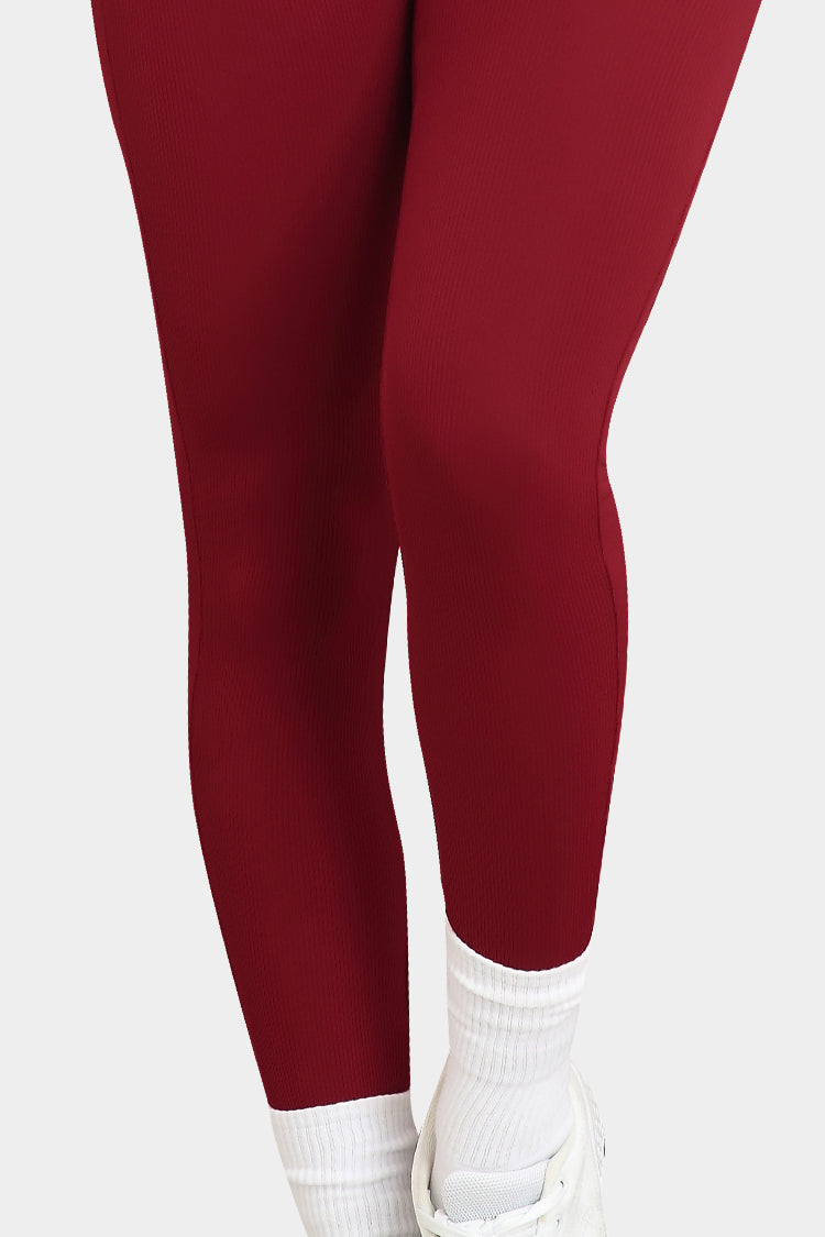 Vutru Red Ribbed Sports Romper
