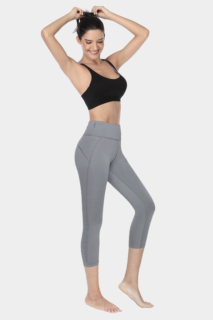 Vutru High-Waist Running Capri Leggings