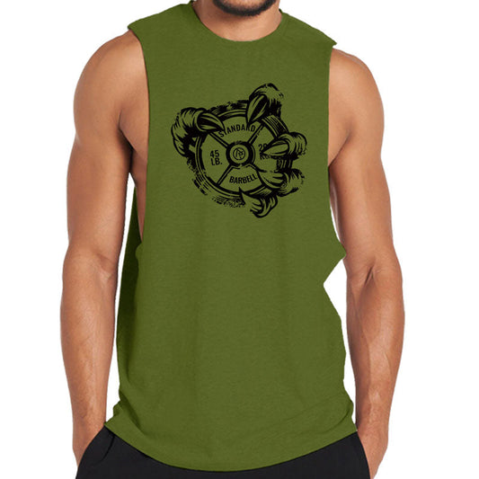 Beast Paw Barbell Plates Graphic Men's Tank Top