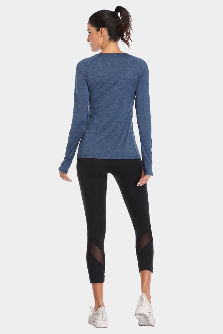 Vutru Thumb Holes Workout Long Sleeves