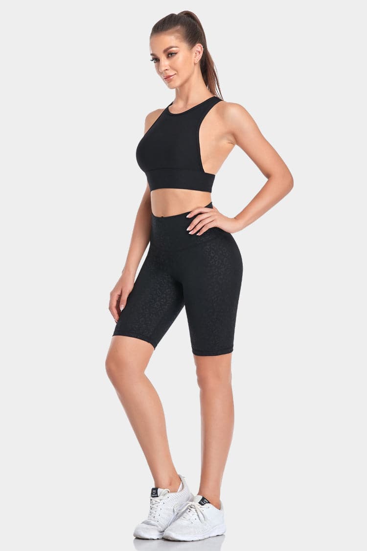 Vutru High-Wais Textured Yoga Shorts