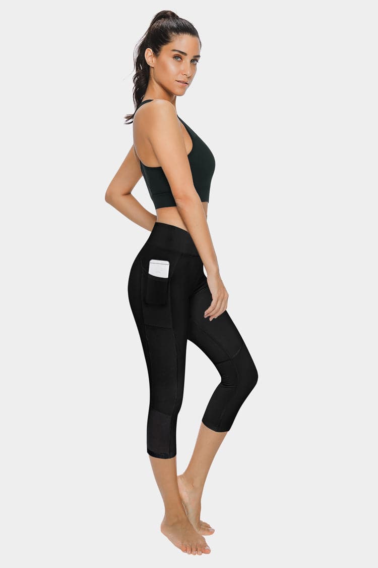 Vutru Low-Waist Side Pocket Capri Leggings
