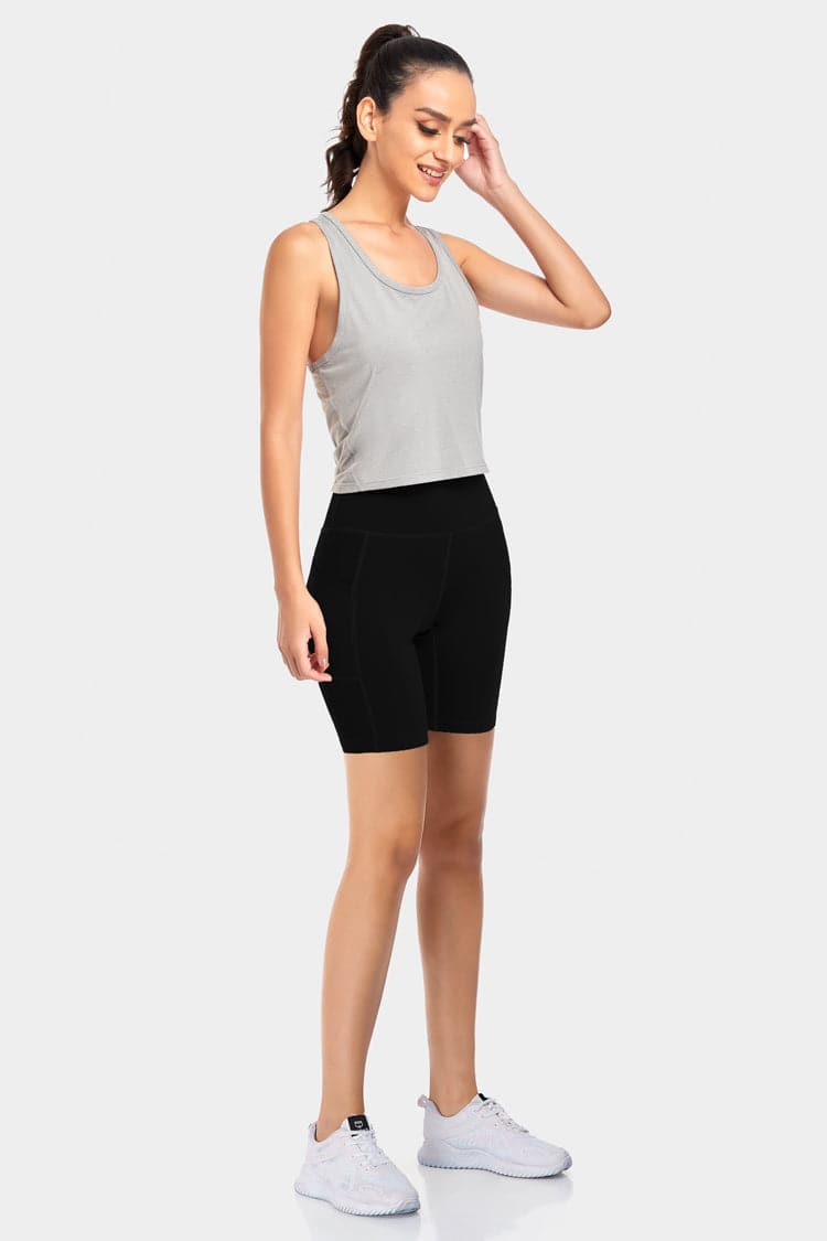 Vutru High-Waist Solid Training Shorts