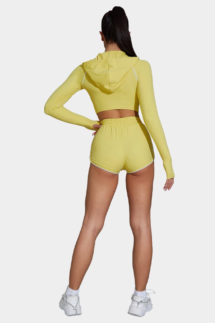 Vutru Ruched Knot Hooded Sports Set