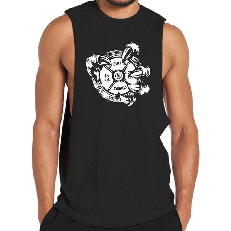 Beast Paw Barbell Plates Graphic Men's Tank Top
