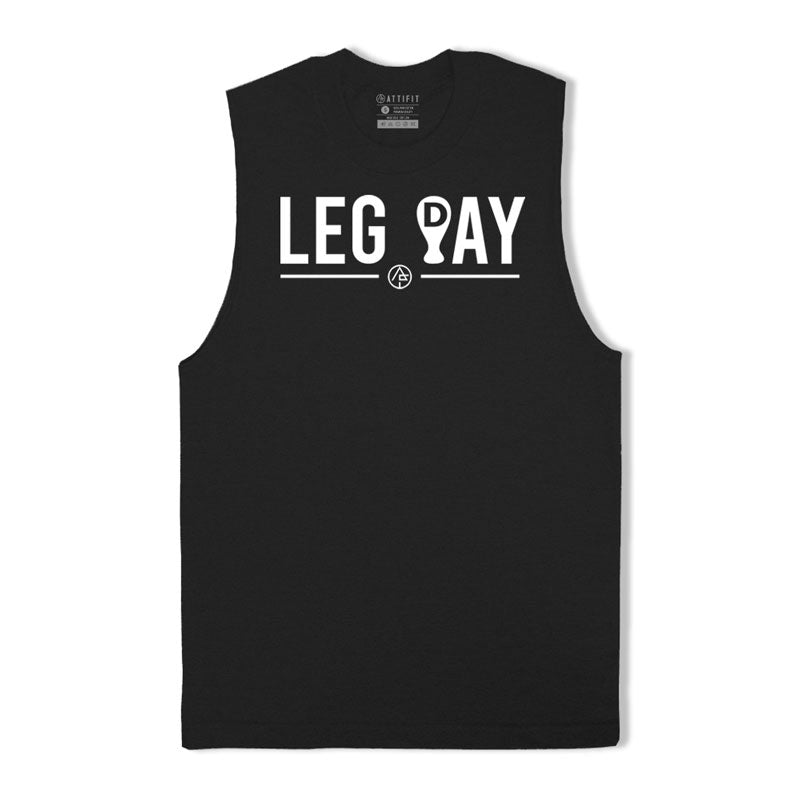 Cotton Leg Day Graphic Men's Tank Top