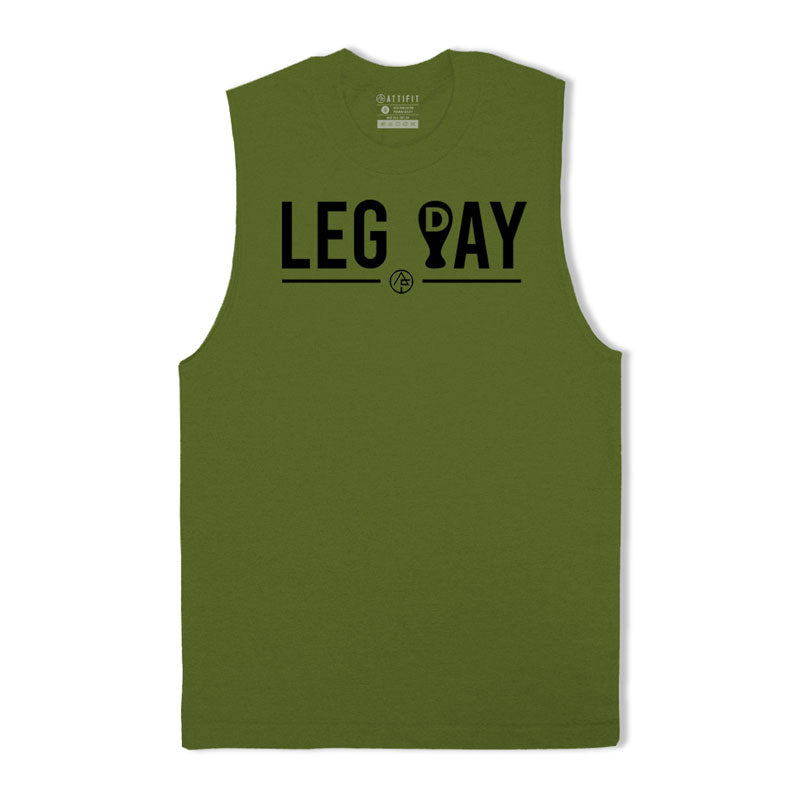 Cotton Leg Day Graphic Men's Tank Top