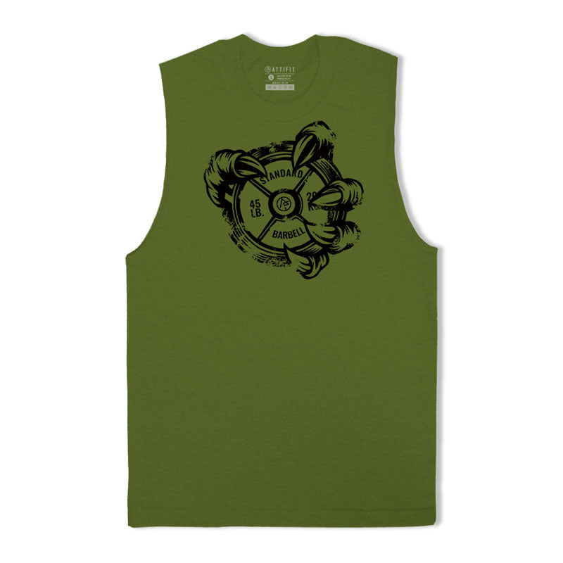 Beast Paw Barbell Plates Graphic Men's Tank Top