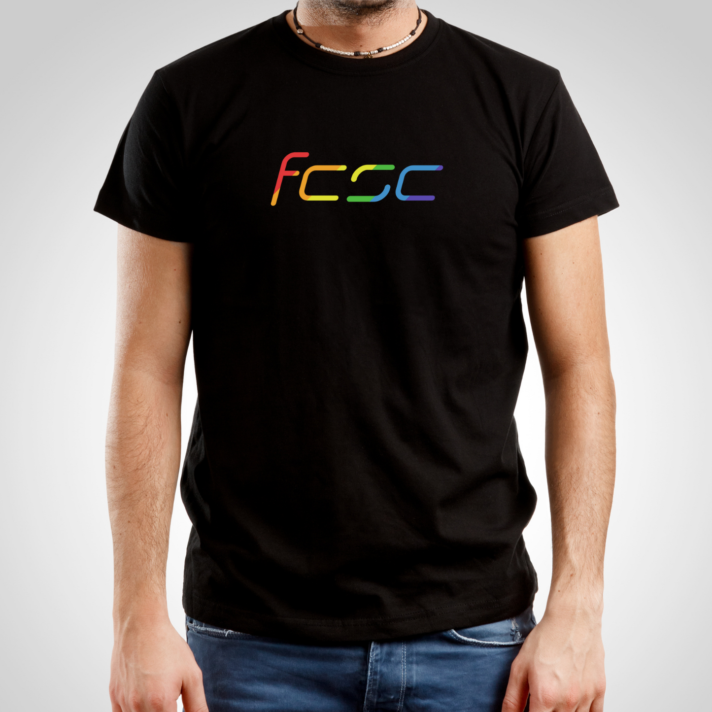 Men's Fit Clinic Strength Co Rainbow Tee