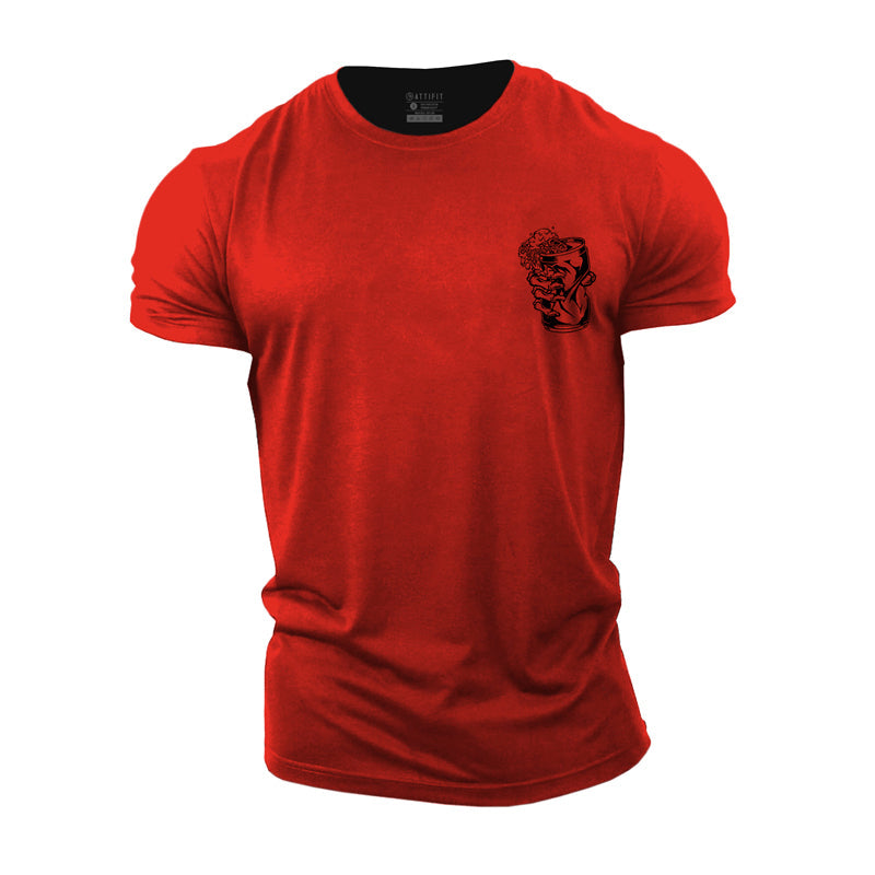 Cotton Squeezing A Can Men's T-shirt