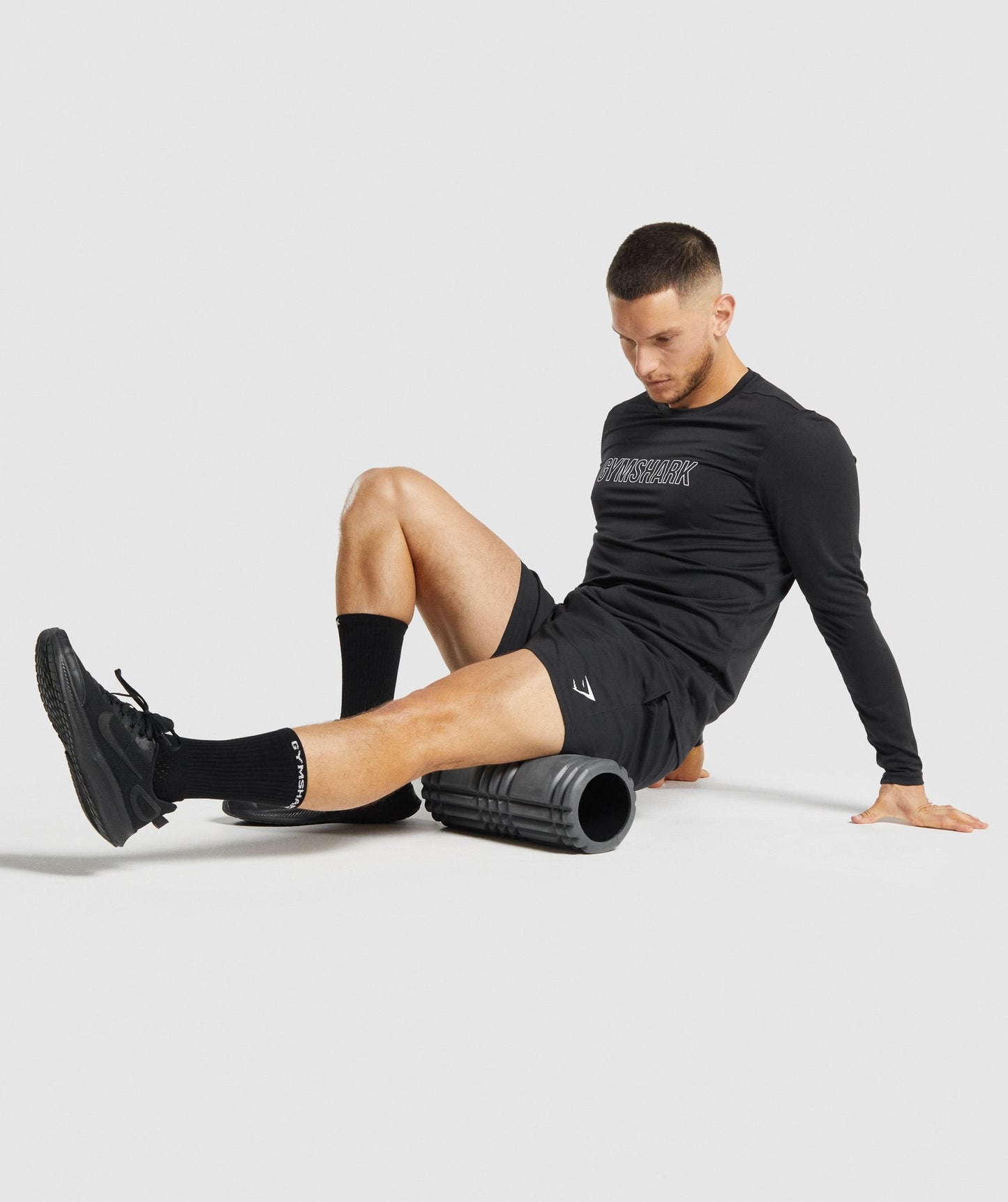 Gymshark Premium Logo Crew Socks 1pk - Black