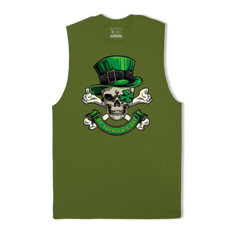 St Patrick's Skull Men's Tank Top
