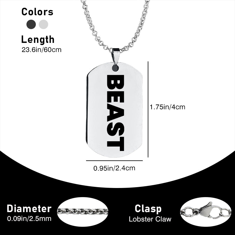 Beast Titanium Steel Fitness Jewelry