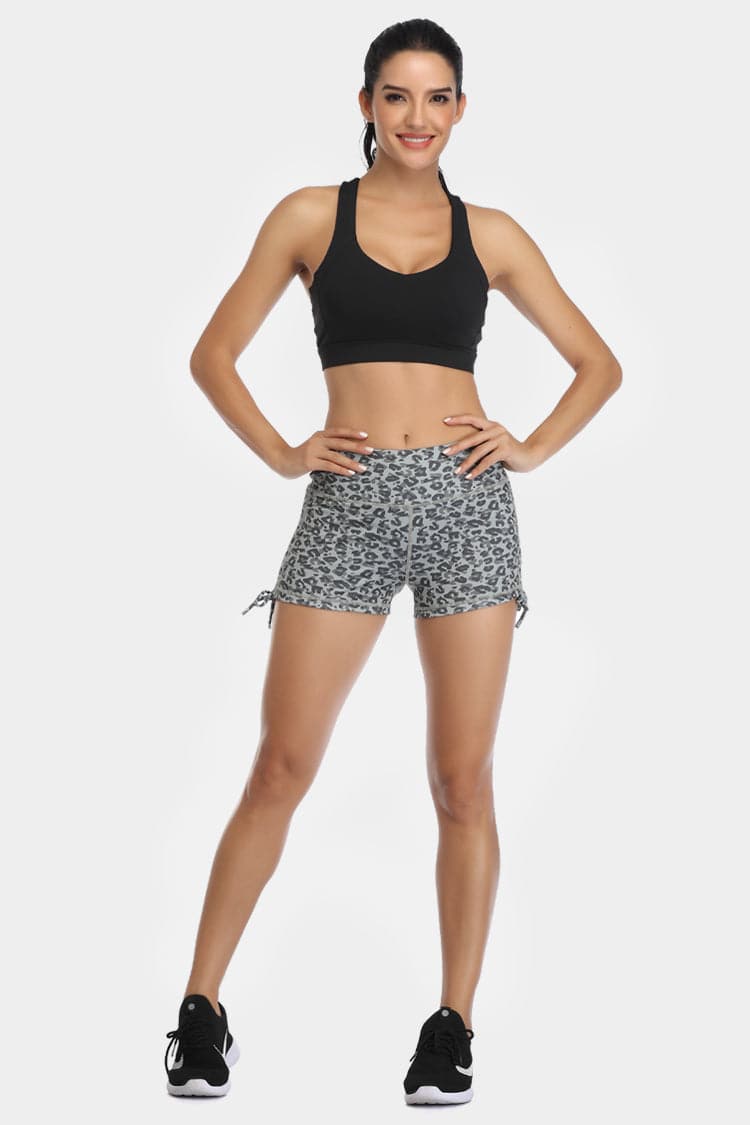 Vutru High-Waist Leopard Yoga Shorts