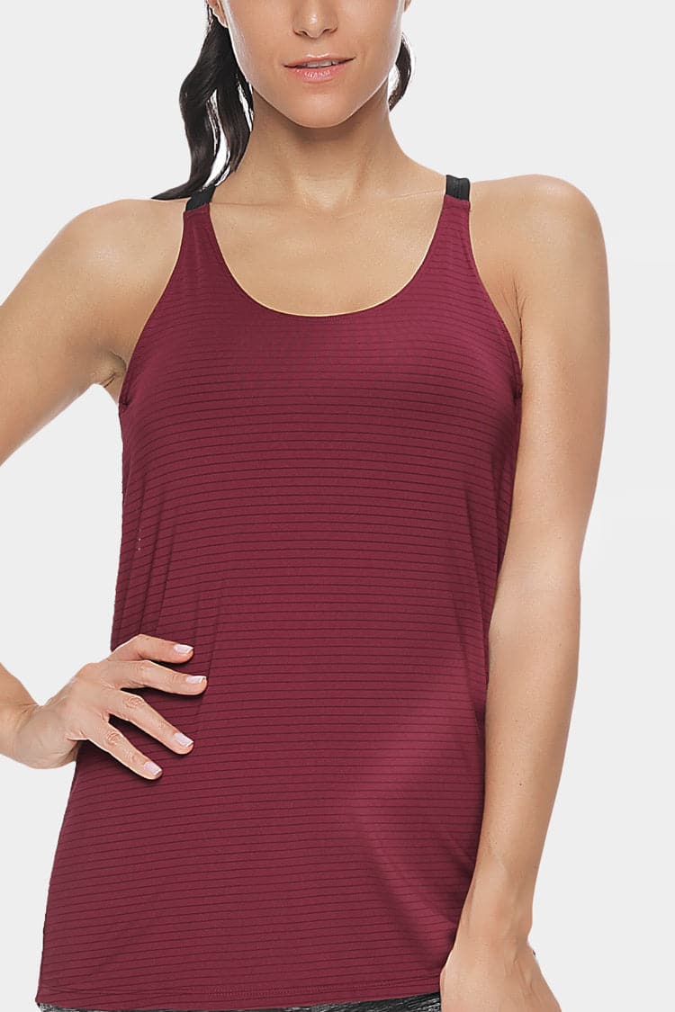 Vutru Strappy Racerback Sports Tank Top