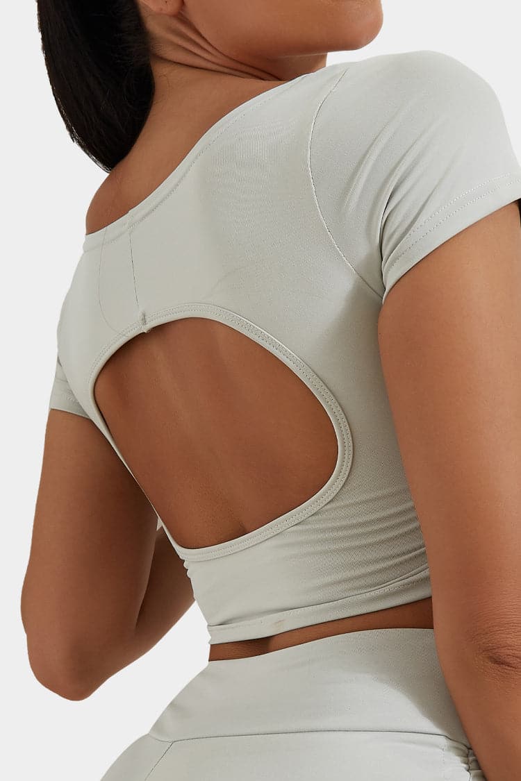 Vutru Drawstring Crop Sports Set