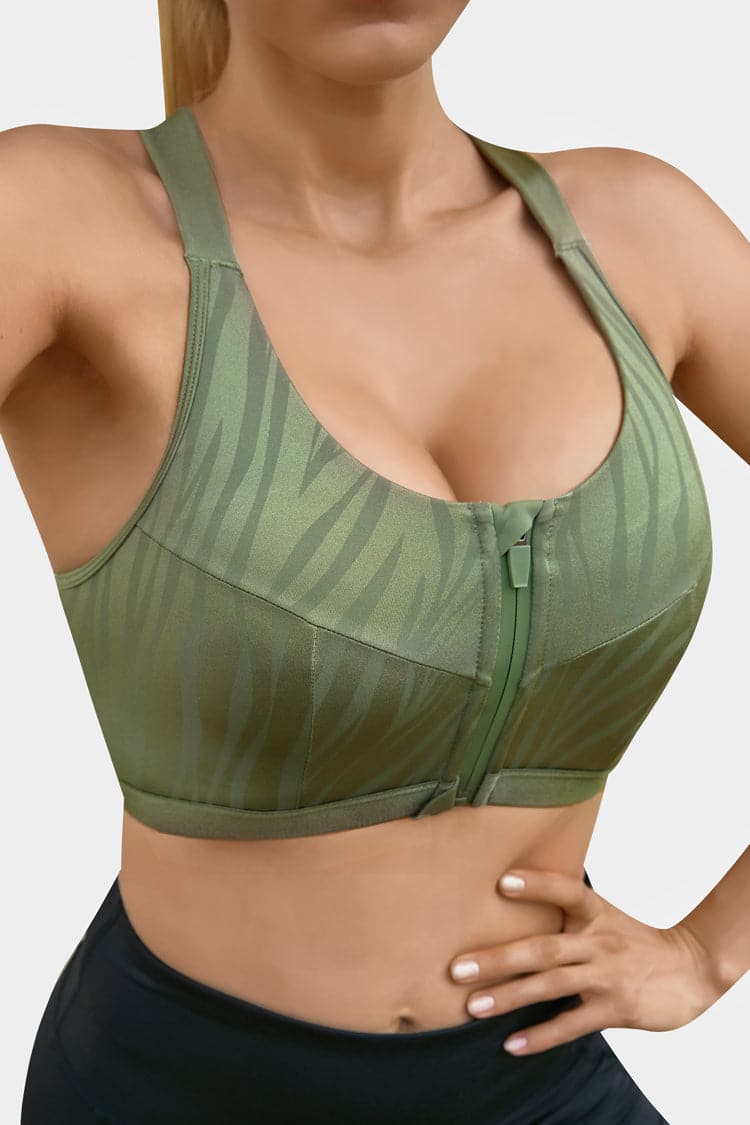 Vutru Zip Front High Impact Racerback Bra