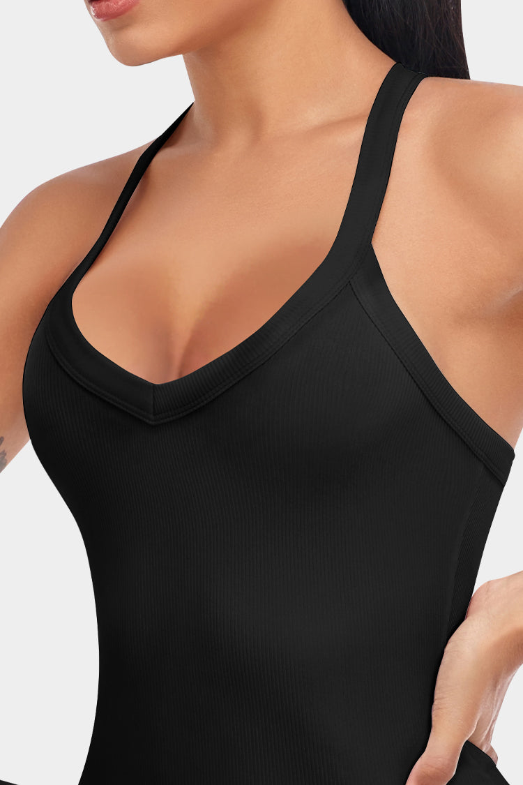 Criss-Cross Strappy Bodysuit