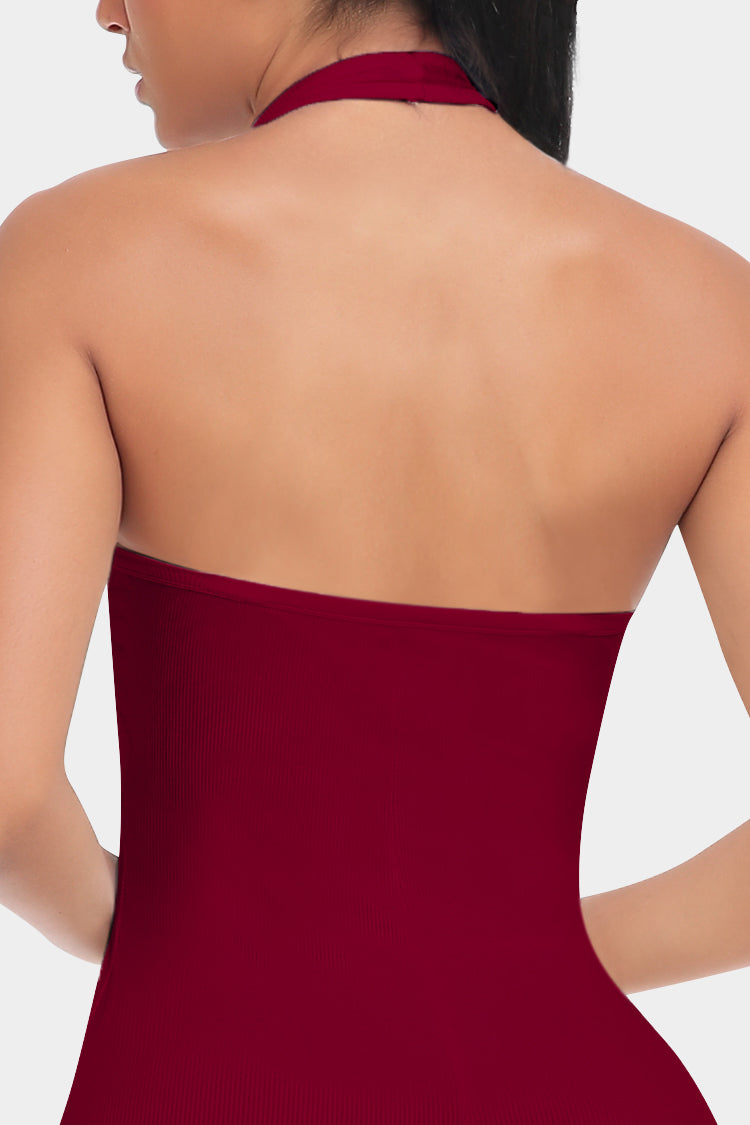 Deep V-Neck Fitness Romper
