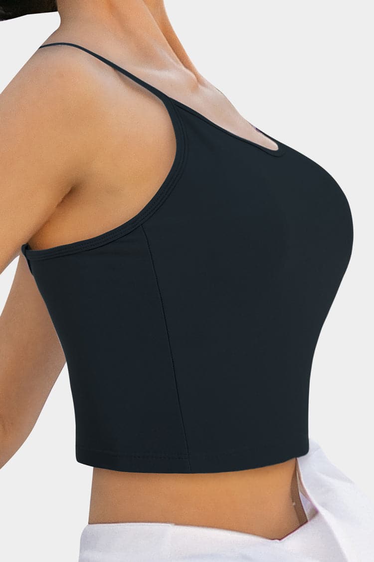 Vutru Ribbed Crop Sports Tank Top