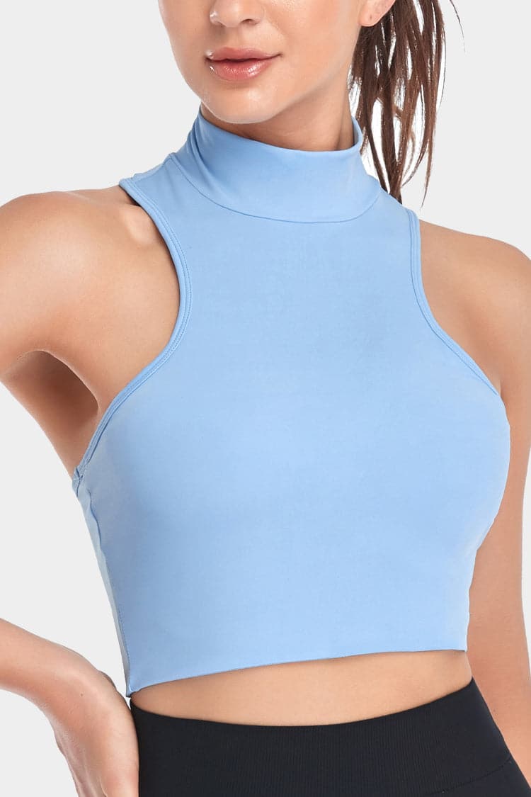 High Neck Racerback Sports Tank Top