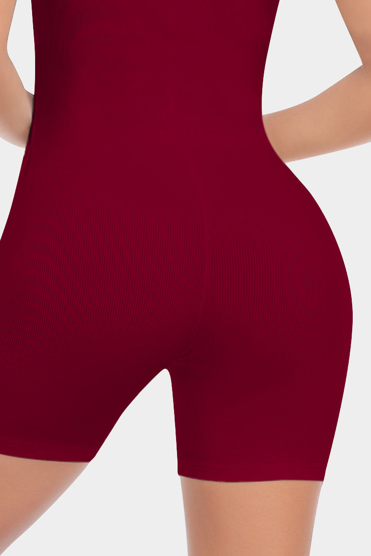 Deep V-Neck Fitness Romper