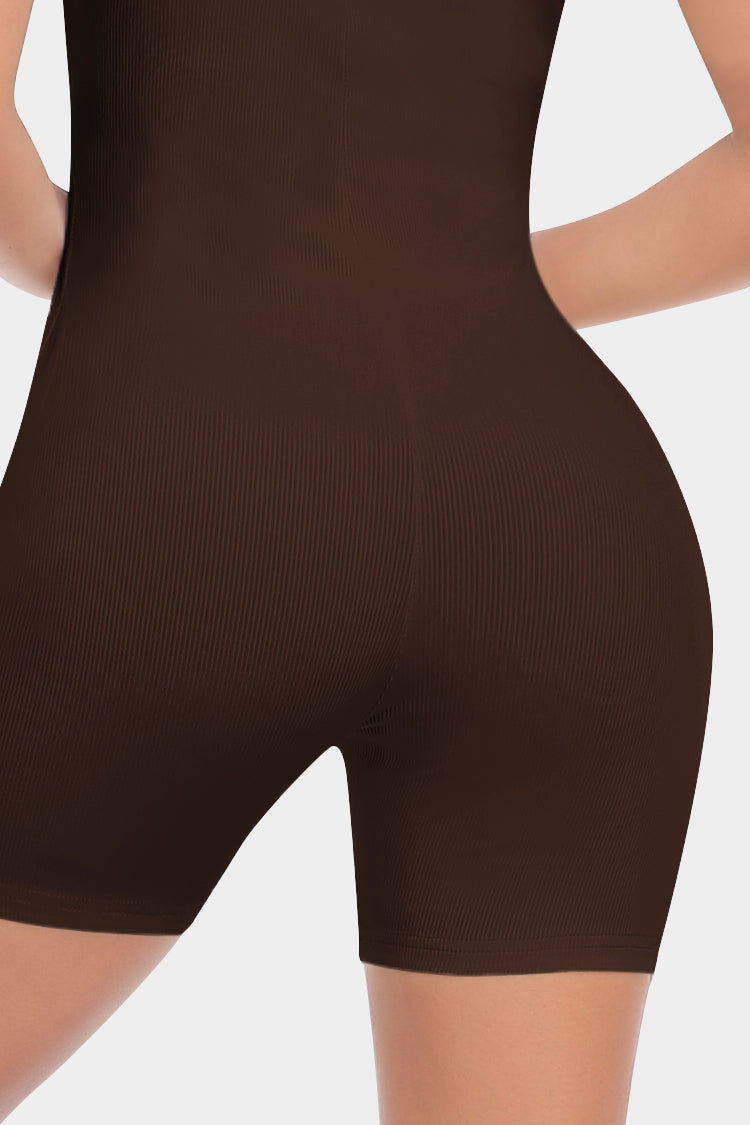 Deep V-Neck Fitness Romper