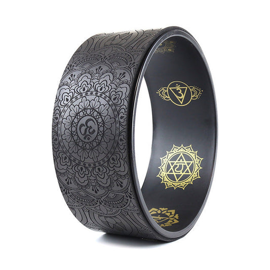Yoga Wheel - Mandala Black