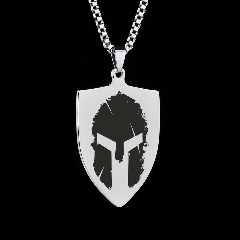 Spartan Graphic Titanium Steel Fitness Jewelry