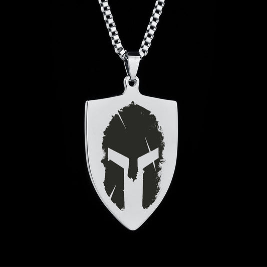 Spartan Graphic Titanium Steel Fitness Jewelry