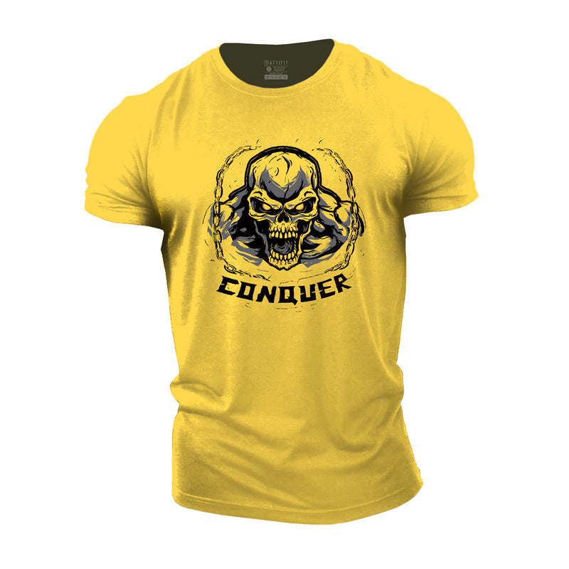 Conquer Skull Men's T-shirts