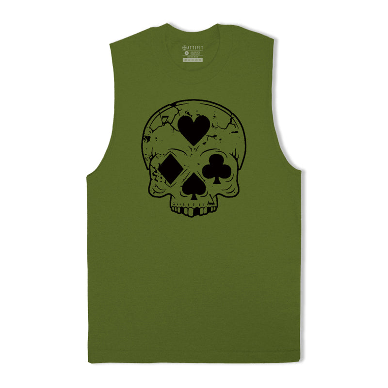 Gambling Skull Men's Tank Top