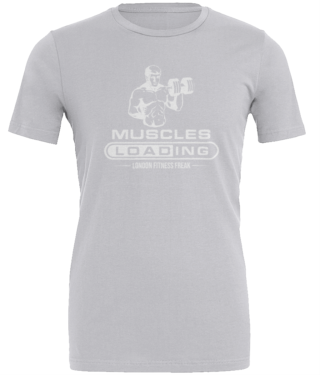 Slogan Muscles Loading T Shirt - White
