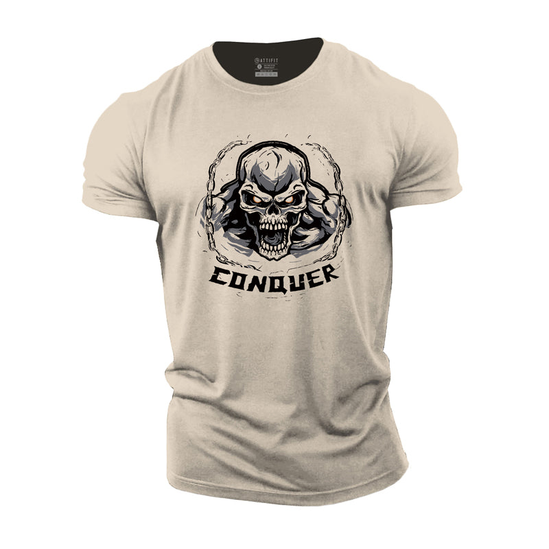 Conquer Skull Men's T-shirts
