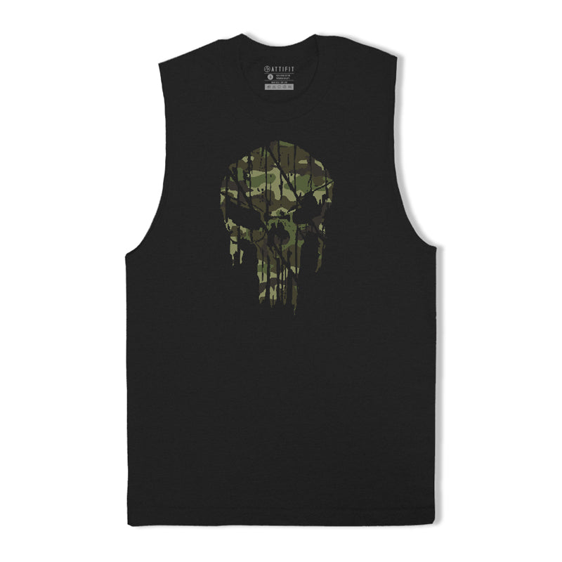 Camouflage Skull Men's Tank Top