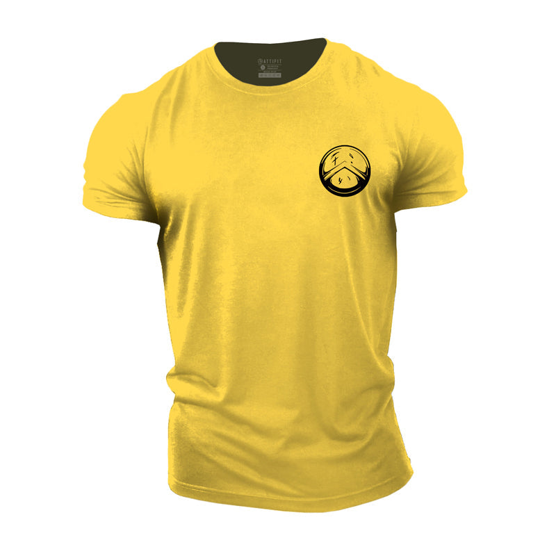 Cotton Spartan Shield Graphic Gym Men's T-shirts
