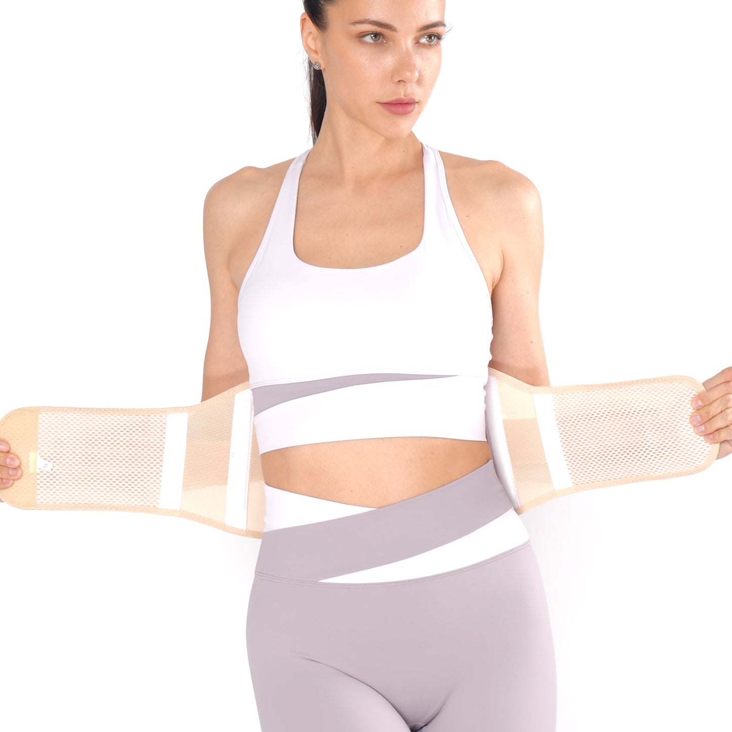 Aofit | Spandex Back Brace with compression velcro straps to Relieve Lower Back Pain