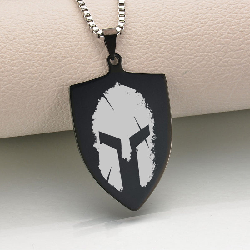 Spartan Graphic Titanium Steel Fitness Jewelry