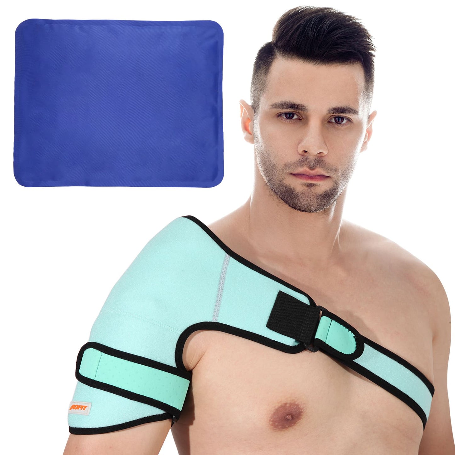 Aofit Shoulder Ice Pack Wrap for Rotator Cuff Pain Relief, Left or Right Shoulder Compatible