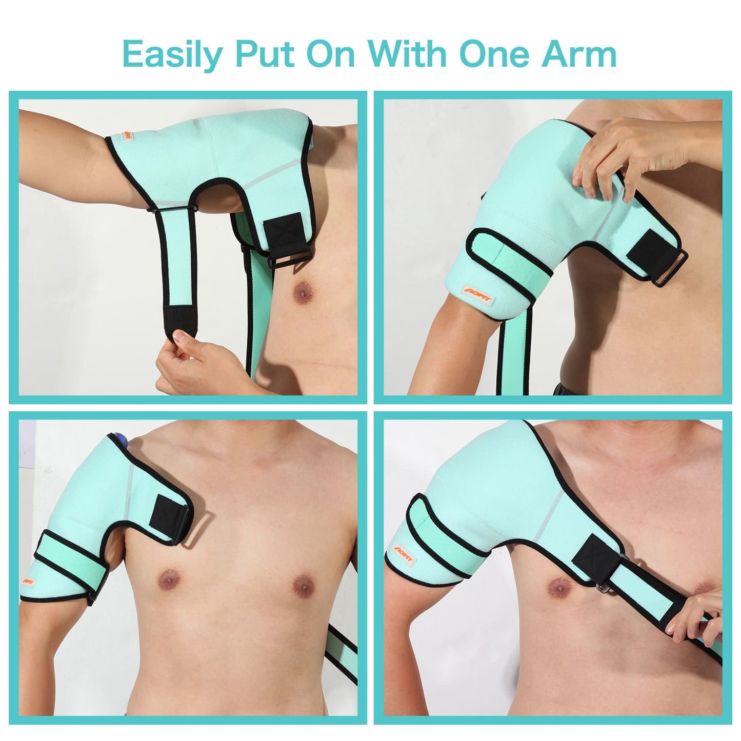 Aofit Shoulder Ice Pack Wrap for Rotator Cuff Pain Relief, Left or Right Shoulder Compatible