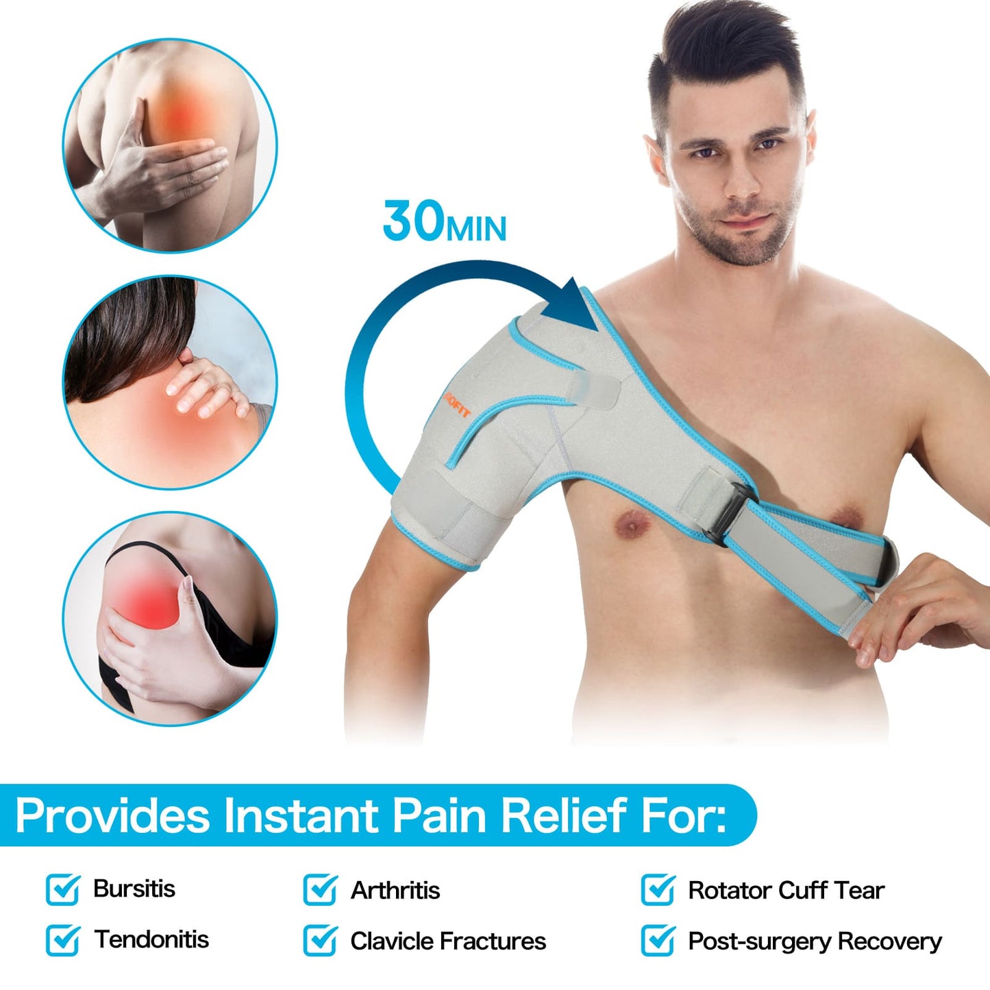 Shoulder Ice Pack Wrap for Rotator Cuff Pain Relief