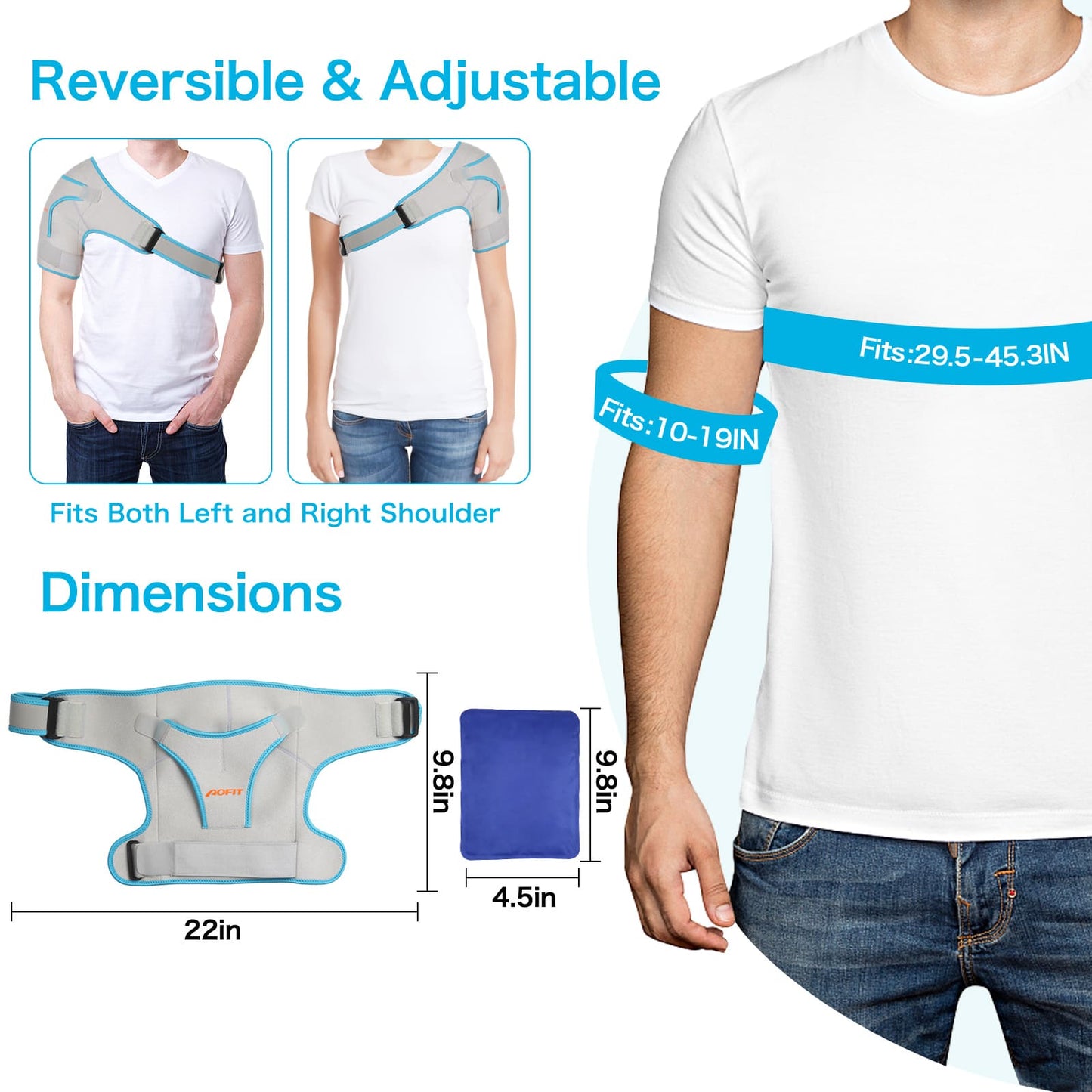 Shoulder Ice Pack Wrap for Rotator Cuff Pain Relief