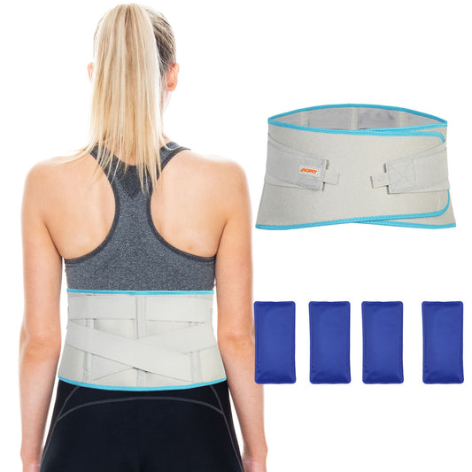 Aofit Back Brace with Gel Ice Pack for Cold and Heat Therapy