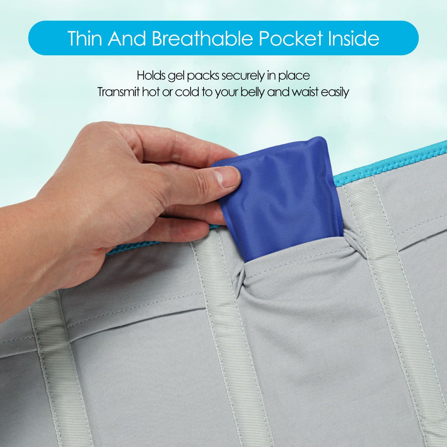 Aofit Back Brace with Gel Ice Pack for Cold and Heat Therapy