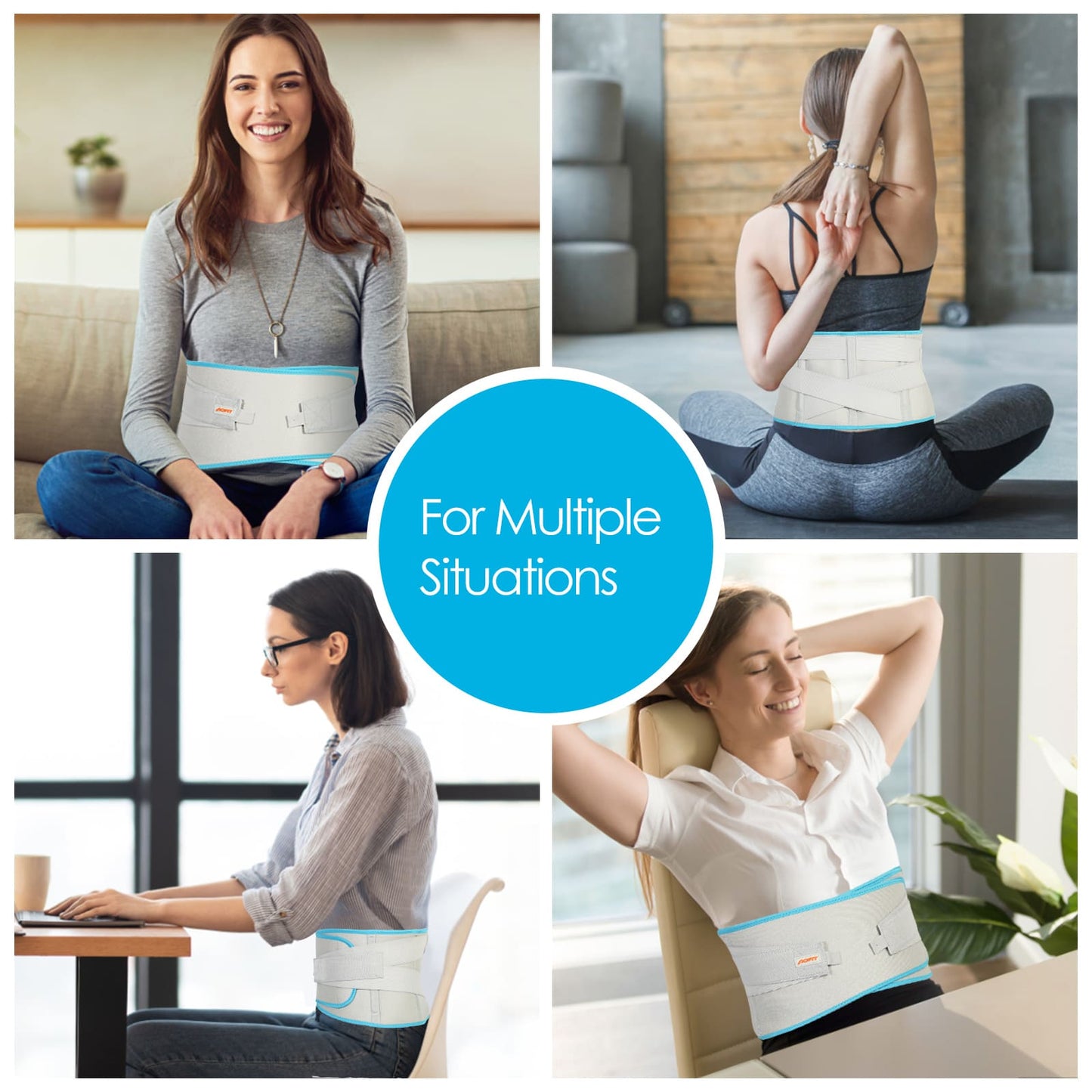 Aofit Back Brace with Gel Ice Pack for Cold and Heat Therapy