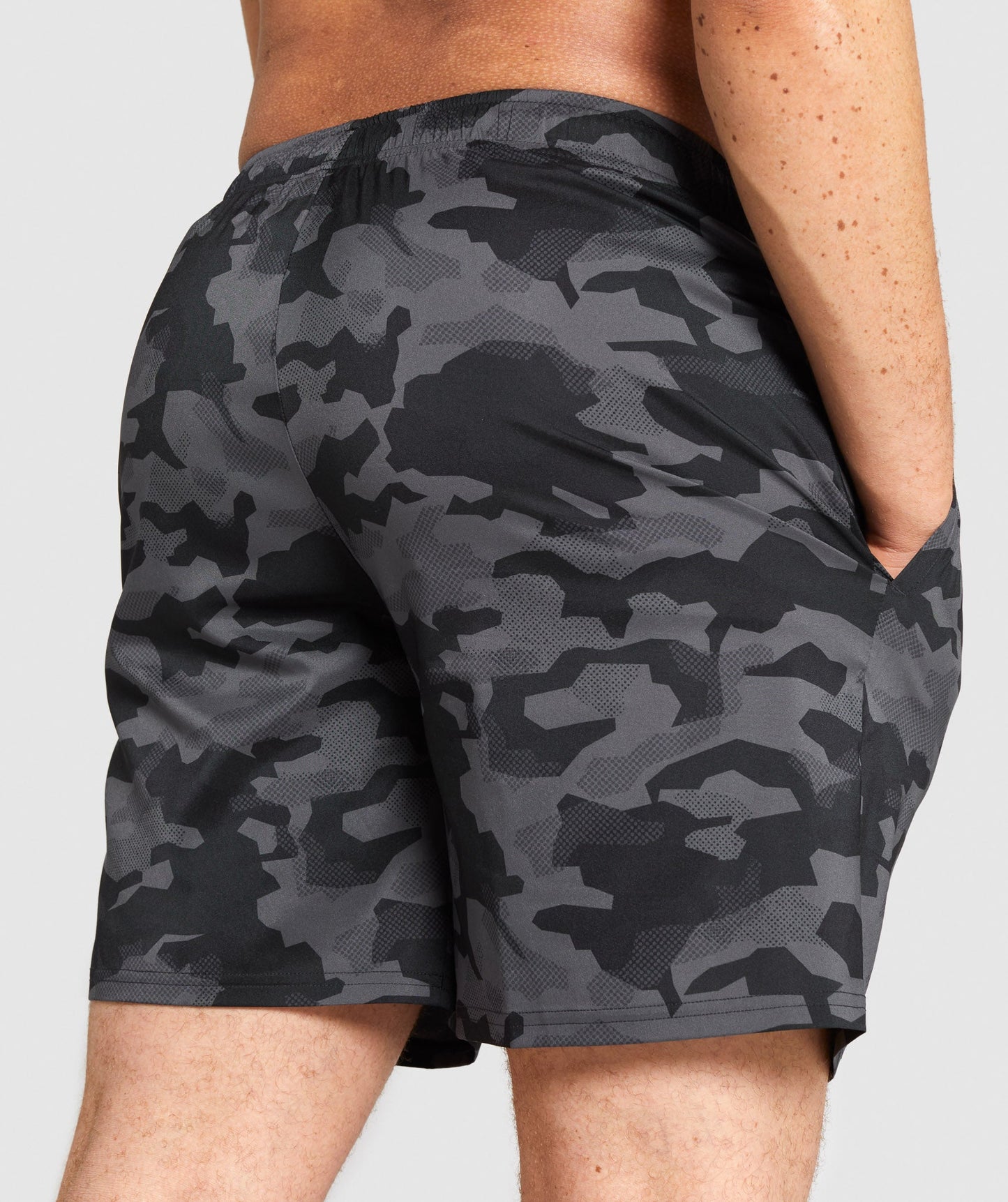 Gymshark Arrival Shorts - Black/Grey Camo