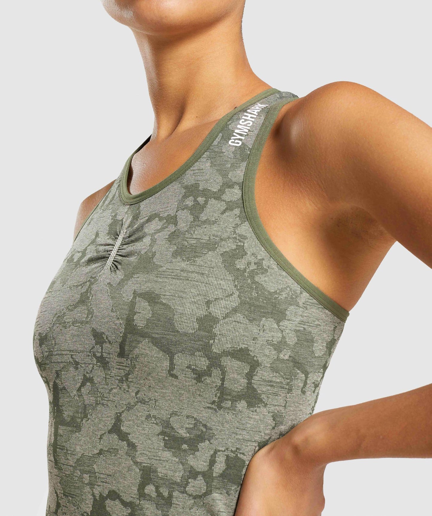 Gymshark Adapt Camo Seamless Tank - Green