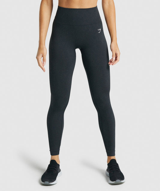 Gymshark Adapt Fleck Seamless Leggings - Mineral | Black