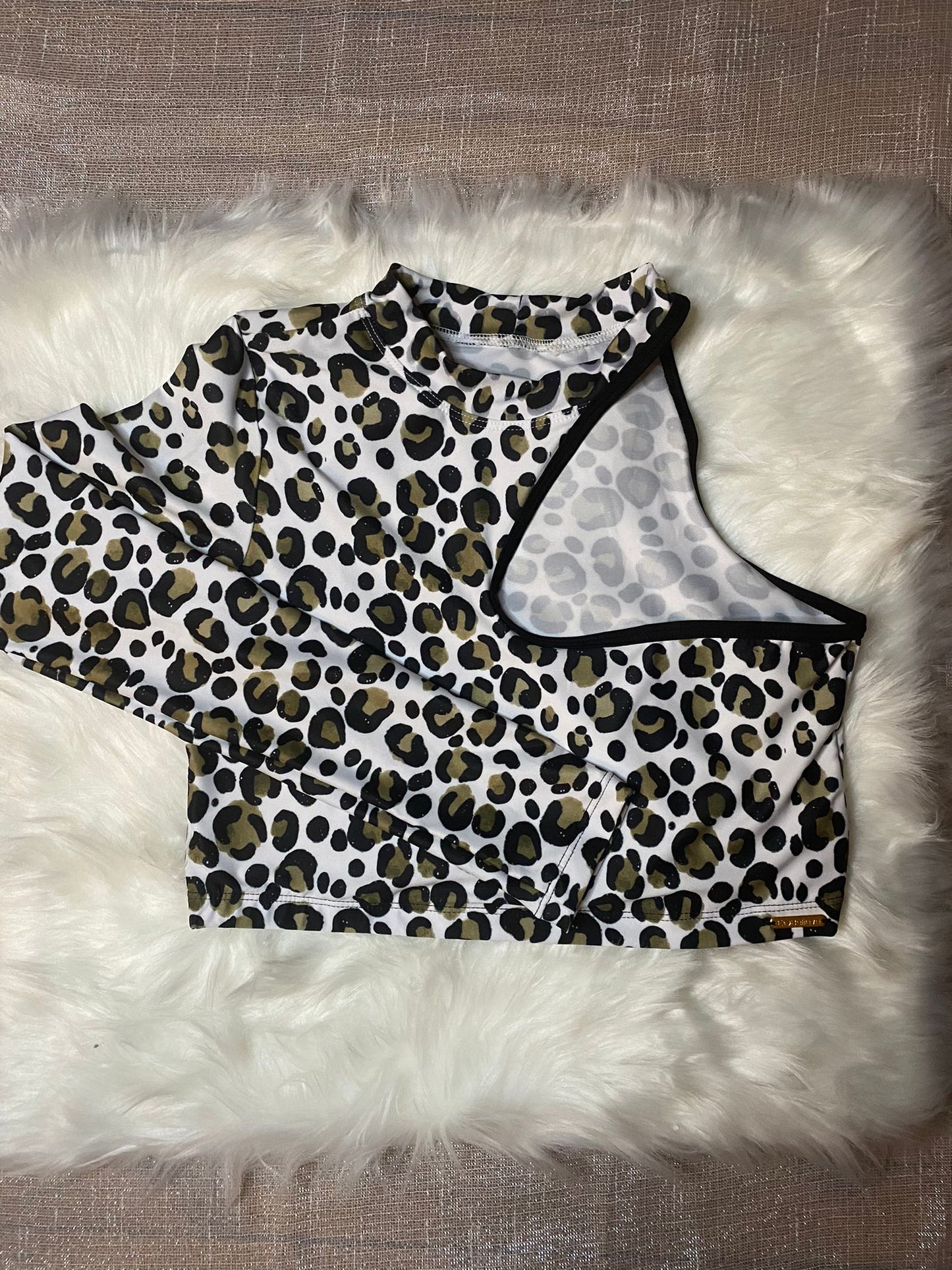 Animal Print Long Sleeve Shirt Set