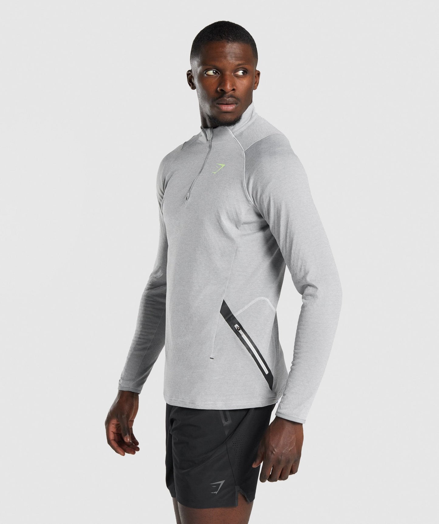 Gymshark Apex 1/4 Zip Pullover - Light Grey